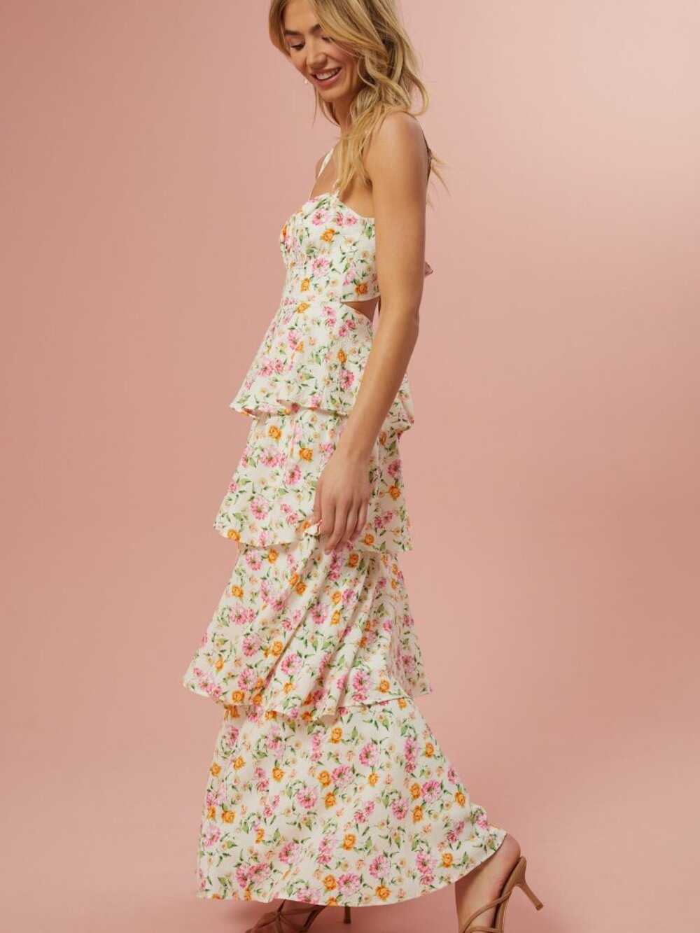 Altard State Zowie Floral Tiered Dress Size XL - Picture 2 of 7